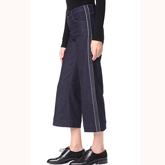 J Brand Denim - J BRAND Liza Mid Rise Crop Culotte Jeans in Border Size 25, 26